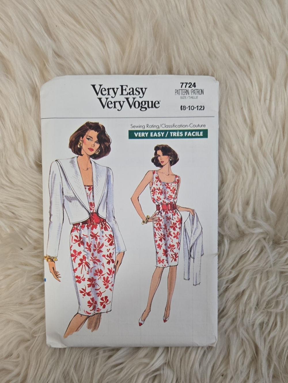 Vogue Vintage Very Easy Jacket & Dress Sewing Pattern 7724